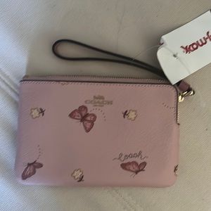 Coach butterfly wristlet